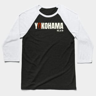 Yokohama Typography - Urban Statement Baseball T-Shirt